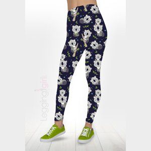Koala Bear Exclusive Printed FeatherSoft Women's Leggings One Size (Fits 3-12)